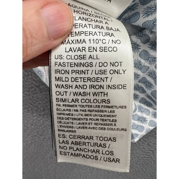 Puma Golf Polo Shirt Boys Large White Grey Pineapple Print Short Sleeve Logo - Picture 10 of 13